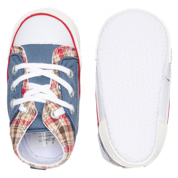 Pantofi cu imprimeu și detalii în carouri pentru bebeluși Playshoes 283787 3