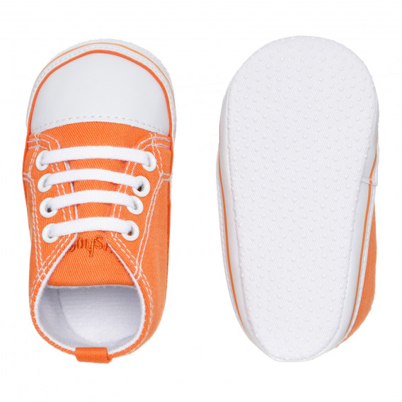 Teniși cu detalii albe pentru bebeluși, portocalii Playshoes 283790 3