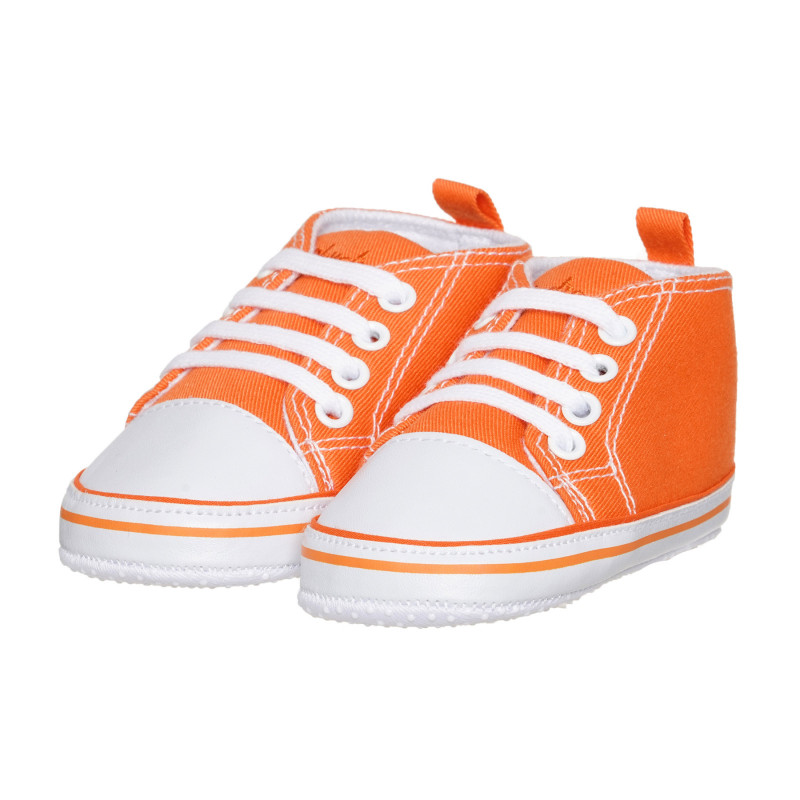 Teniși cu detalii albe pentru bebeluși, portocalii  283792