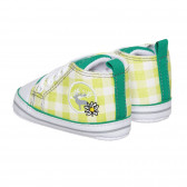 Pantofi moi pentru bebeluși în nuanțe de verde și aplicații Playshoes 283802 2