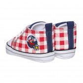 Pantofi model cu carouri roșii și albe pentru bebeluși Playshoes 283804 2
