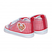 Pantofi cu detalii de culoare albastru deschis și cu aplicații inimii Playshoes 283814 2