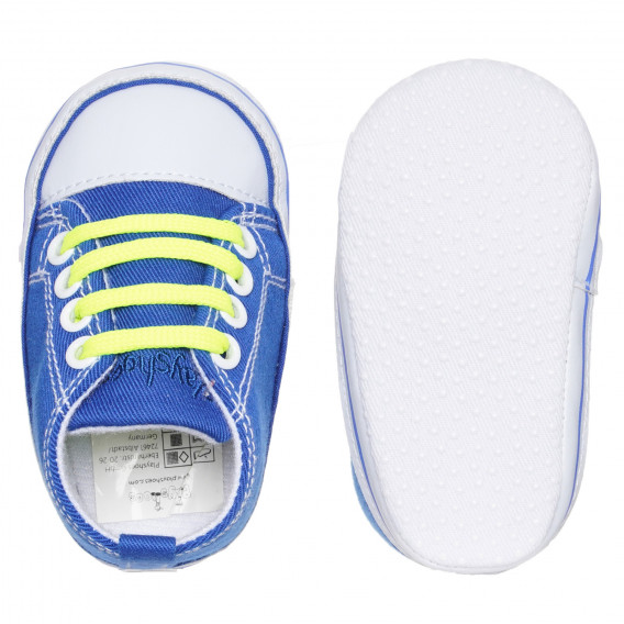 Pantofi cu detalii verzi, pe albastru Playshoes 283815 3