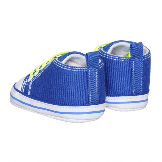 Pantofi cu detalii verzi, pe albastru Playshoes 283817 2