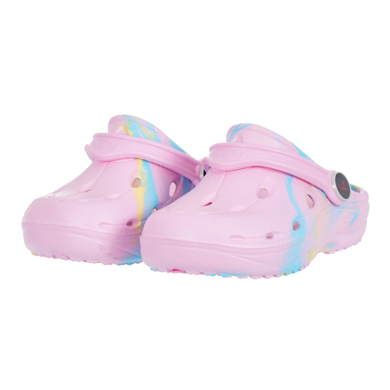 Papuci de cauciuc cu accente de culoare pentru un bebeluș, roz  284185