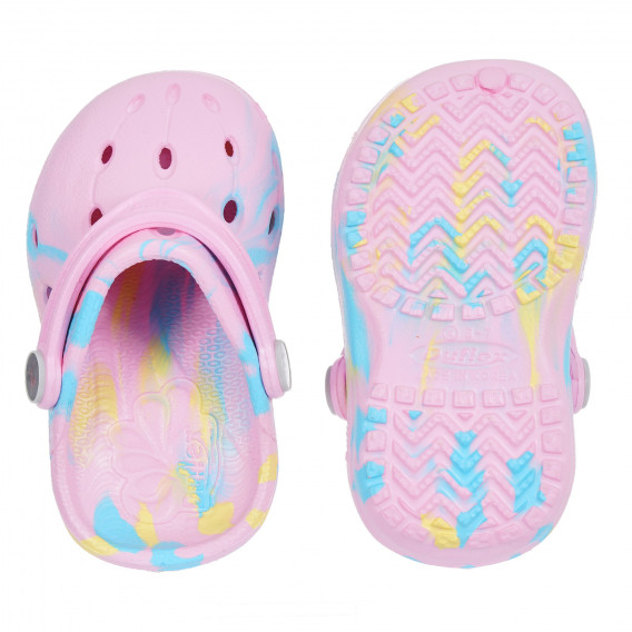 Papuci de cauciuc cu accente de culoare pentru un bebeluș, roz Chung shi 284187 4