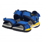 Sandale cu accente galbene, în albastru. Geox 284298 