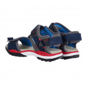Sandale în albastru și roșu cu accente gri Geox 284305 2