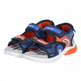 Sandale sport în albastru și portocaliu Geox 284316 