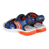 Sandale sport în albastru și portocaliu Geox 284317 2
