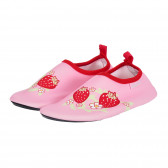 Pantofi aqua cu aplicație de căpșuni, roz Playshoes 284401 