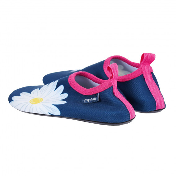 Pantofi de apă cu aplicație margaretă, albastru Playshoes 284411 2