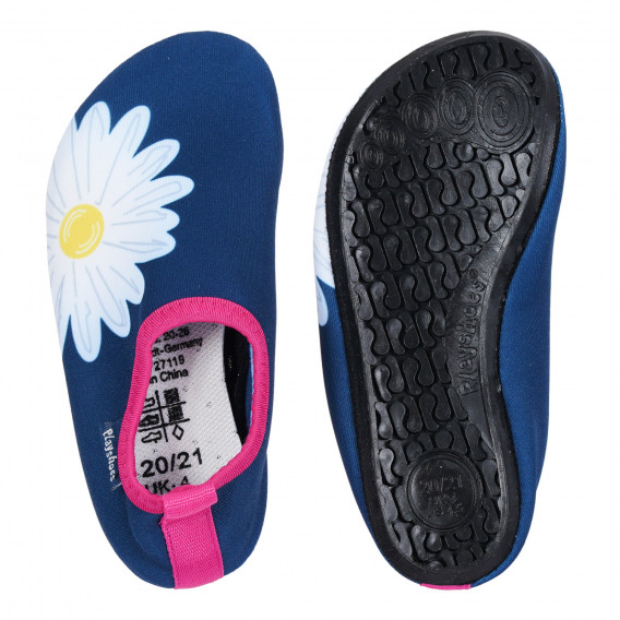 Pantofi de apă cu aplicație margaretă, albastru Playshoes 284412 3