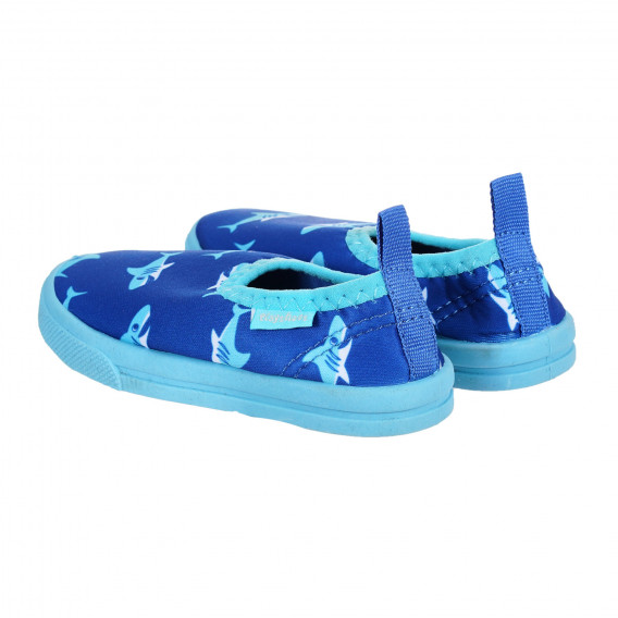 Pantofi de apă cu imprimeu rechini, albastru Playshoes 284423 2