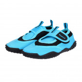 Pantofi de apă cu velcro și detalii negre, albaștri Playshoes 284534 