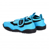 Pantofi de apă cu velcro și detalii negre, albaștri Playshoes 284535 2