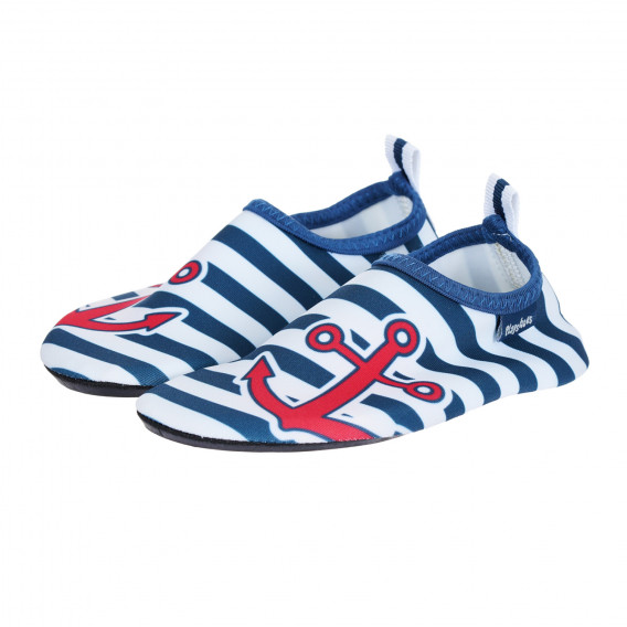 Pantofi de apă cu dungi albastre și albe, cu ancoră Playshoes 284546 