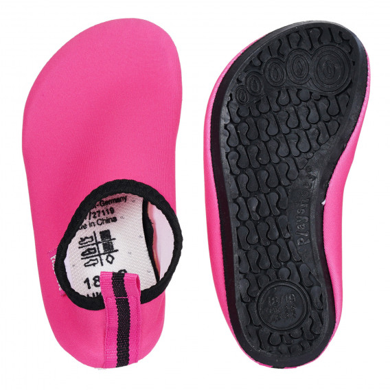 Pantofi de apă cu detalii negre, roz Playshoes 284554 3