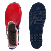 Cizme de cauciuc cu detalii albastre, roșii Playshoes 284581 3