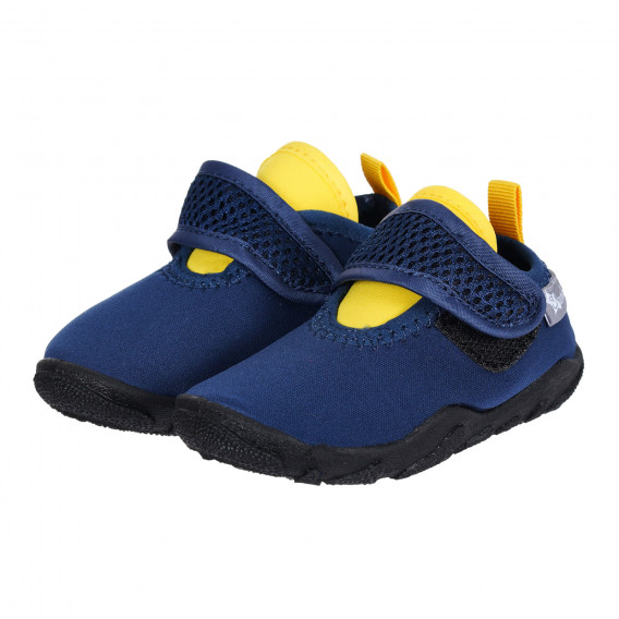 Pantofi de apă cu velcro și detalii galbene, albaștri Sterntaler 284642 