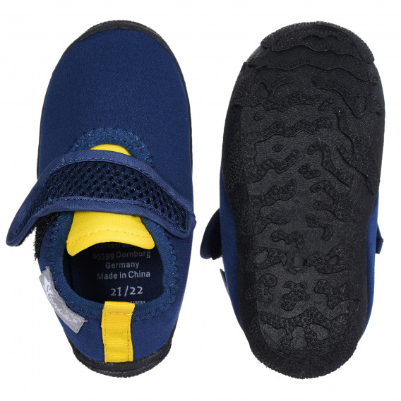 Pantofi de apă cu velcro și detalii galbene, albaștri Sterntaler 284644 3