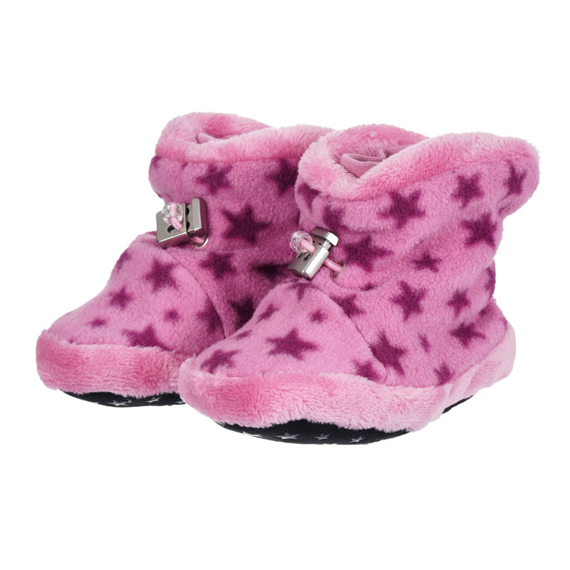 Cizme de iarna Sterntaler pentru bebeluși roz cu imprimeu de steluțe  284666