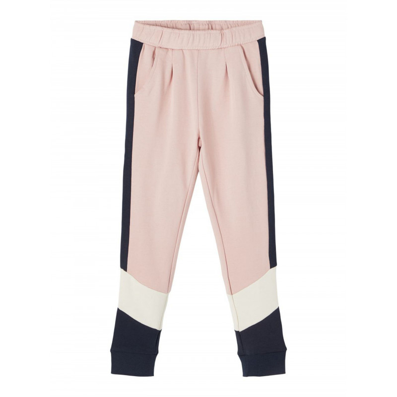 Pantaloni sport de bumbac organic, roz  284741