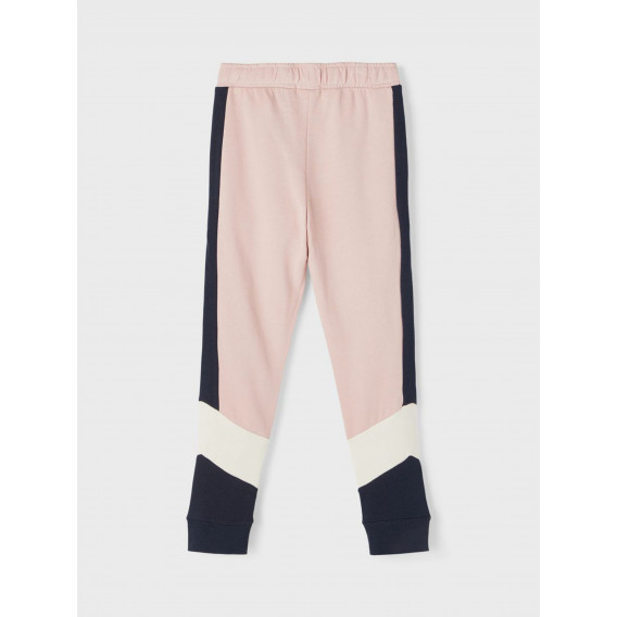 Pantaloni sport de bumbac organic, roz Name it 284742 2