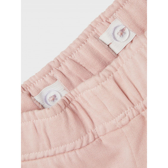 Pantaloni sport de bumbac organic, roz Name it 284743 3