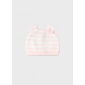 Set din salopetă și căciulă pentru bebeluși, alb și roz Mayoral 284927 3