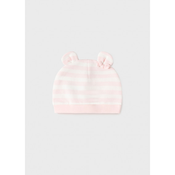 Set din salopetă și căciulă pentru bebeluși, alb și roz Mayoral 284927 3