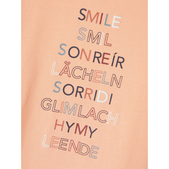 Bluză Smile din bumbac organic, roz Name it 285143 3