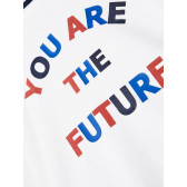 Bluză cu mâneci lungi din bumbac organic You are the Future, albă Name it 285174 3
