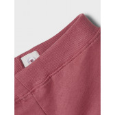 Pantaloni sport din bumbac organic Be unique, roz Name it 285258 3
