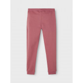 Pantaloni sport de bumbac organic Be unique, roz Name it 285276 2