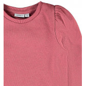Bluză din bumbac organic cu mâneci lungi, roz Name it 285282 3