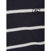 Bluză din bumbac organic cu mâneci lungi, dungi albastre și albe Name it 285286 3
