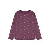 Pijamale din bumbac organic cu imprimeu figural, violet Name it 285343 2
