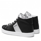 Sneakers Lucas cu detalii argintii, pe negru Guess 285444 2