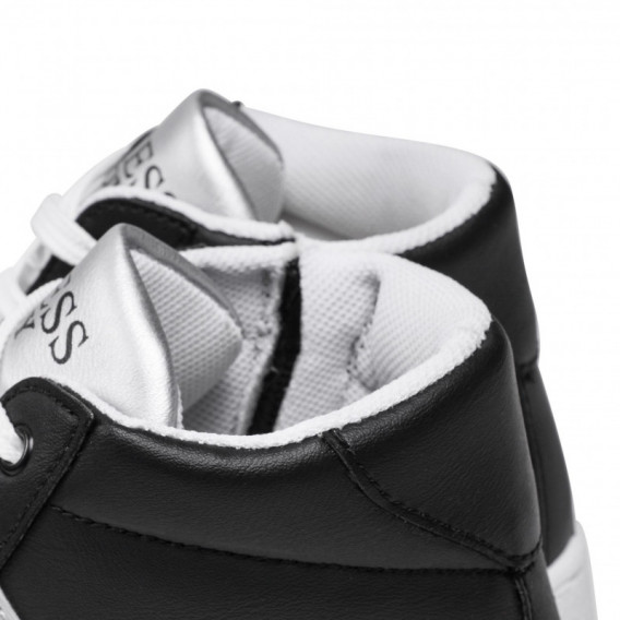 Sneakers Lucas cu detalii argintii, pe negru Guess 285445 3