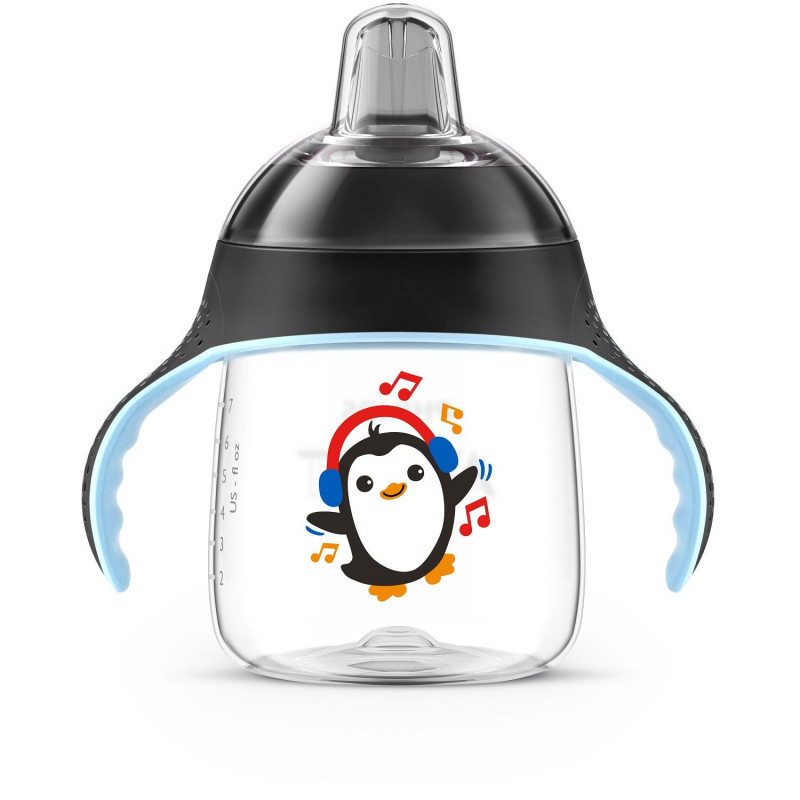 260 ml. 12m + / Cupă Penguin duză neagră solidă /  28577