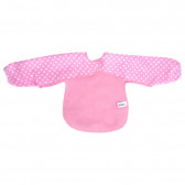Bavetă cu mâneci, roz cu buline Sevi Baby 285876 2