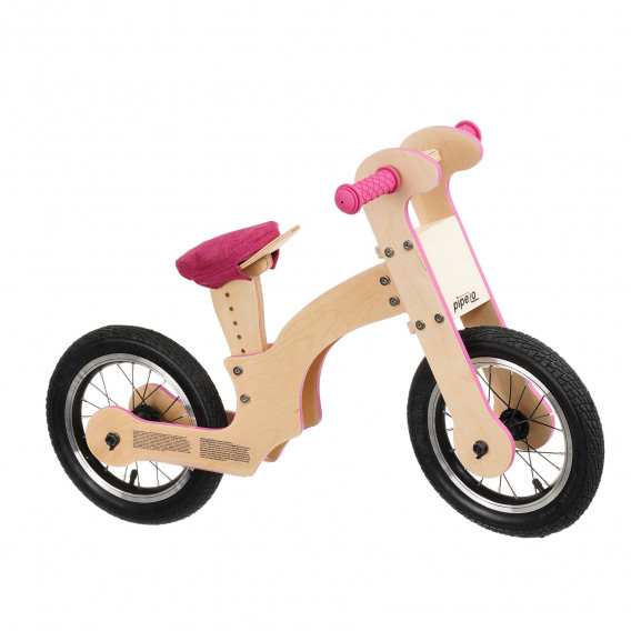 Bicicletă de echilibru din lemn, Crin, 12 ", culoare: violet Pippello Bikes 286220 