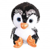 Jucărie de pluș cu paiete Pinguin, 20 cm Dino Toys 286248 