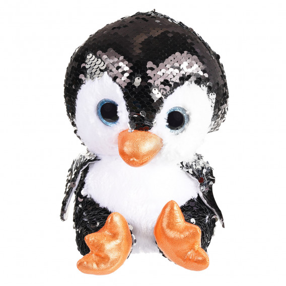 Jucărie de pluș cu paiete Pinguin, 20 cm Dino Toys 286248 
