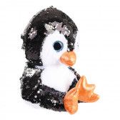 Jucărie de pluș cu paiete Pinguin, 20 cm Dino Toys 286249 2