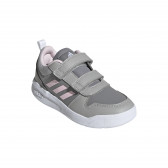 Pantofi sport Adidas Tensaur C gri cu accente roz Adidas 286648 4