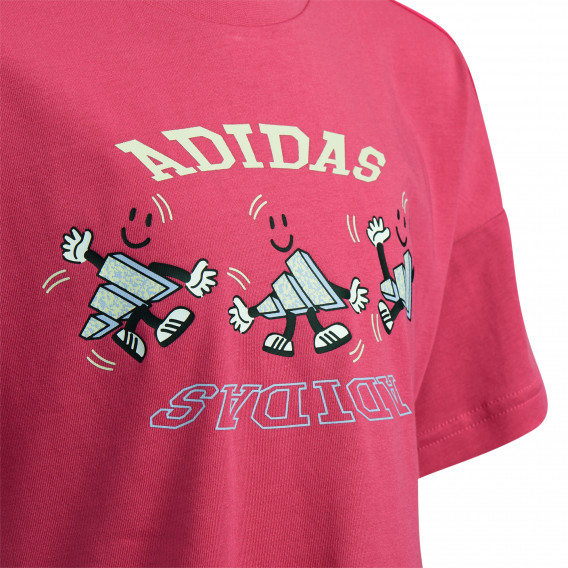 Tricou Adidas 'Happy feet', roz pentru fete Adidas 286817 4