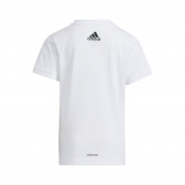 Tricou Adidas din bumbac, imprimeu grafic, alb pentru băieți Adidas 286850 5