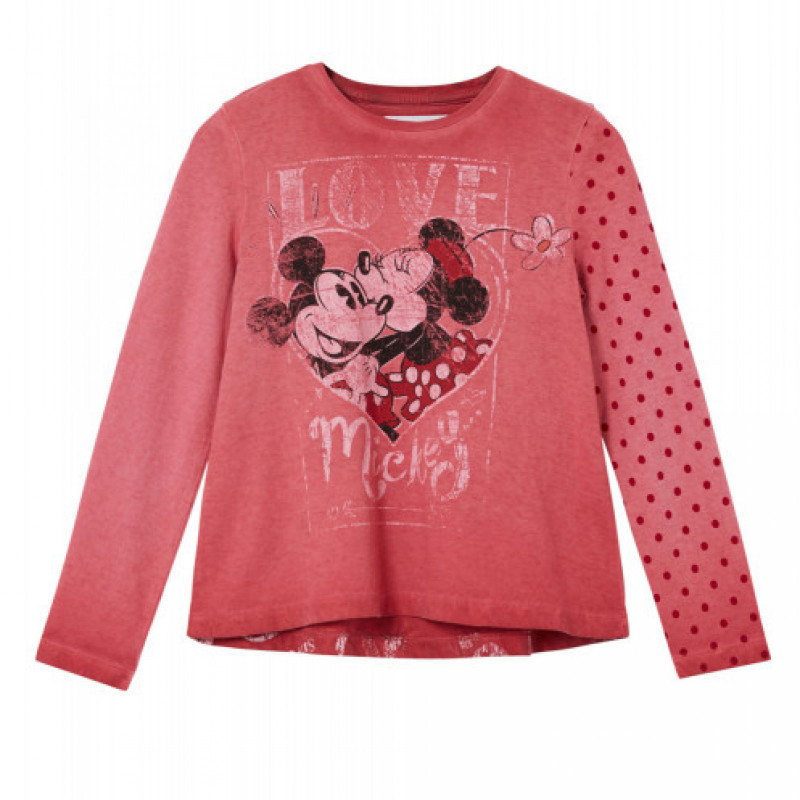 Bluză cu mânecă lungă Mickey și Minnie Mouse, roz  287534